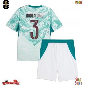 Portugal Ruben Dias #3 Replica Away Stadium Kit for Kids World Cup 2026 Short Sleeve (+ pants)